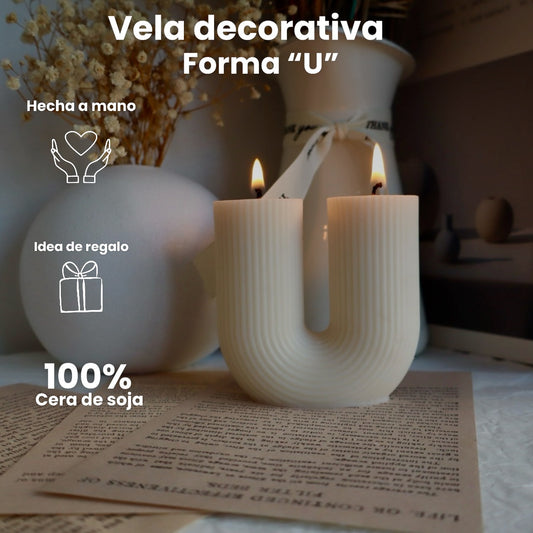 Vela decorativa “U”