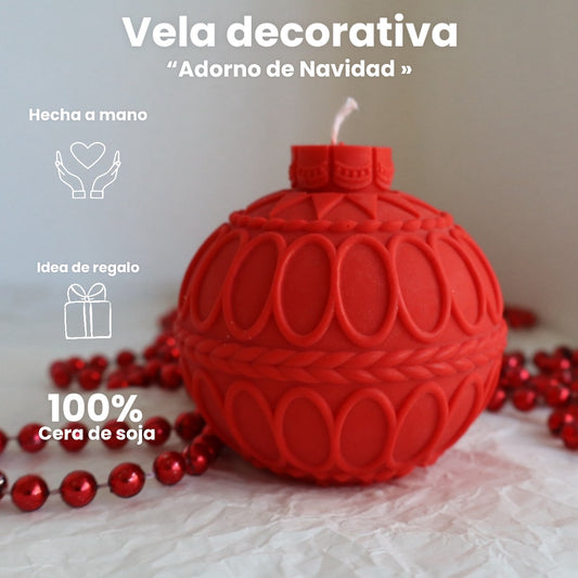 Vela decorativa “ Adorno de Navidad”